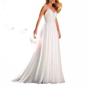 💘Sexy Strap Open Tie Back Beach Gown, 4-18W